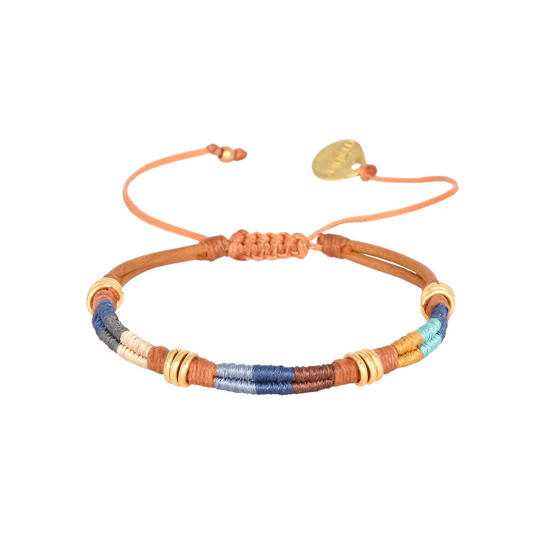 Afrique Blue leather bracelet