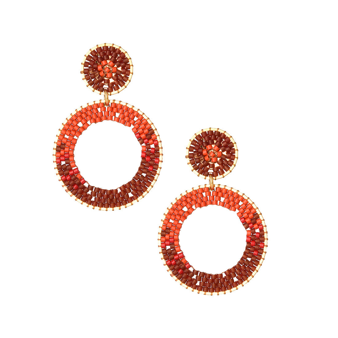 Ellipse red Small Earrings