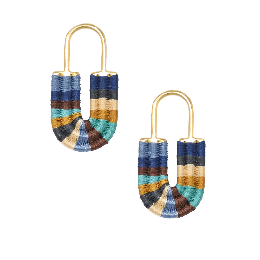 Afrika Lock Blue Earrings