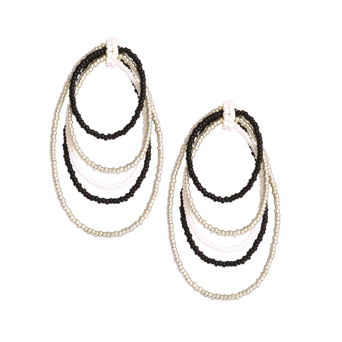 Lazos Black/White Earrings